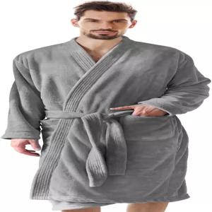 남성용 PJGZ 타월 로브 - 샤워 스파 및 호텔용 초흡수 소프트 퀵 드라이 목욕 기모노