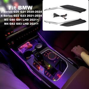 BMW 3 시리즈 G20 G22 G80 G82용 LED 센터 콘솔 안장 앰비언트 조명 인테리어 몰딩 장식 스트립