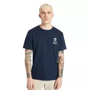 TIMBERLAND 클래식 로고 반팔 티셔츠 네이비_TB0A25344331