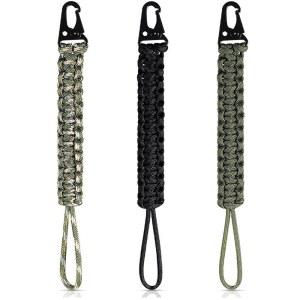 전술 Paracord 로프 매는 밧줄 야외 캠핑 키 체인 버클 생존 EDC 칼 키 패스너 후크 배낭 허리 벨트 버클