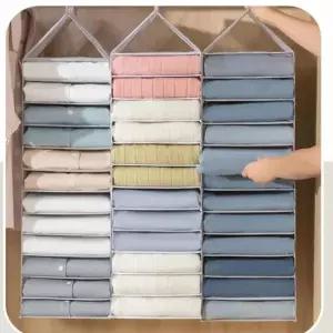 12단 DOM744E4 옷 수납 행거 티셔츠정리함 칸막이옷정리함 의류정리대