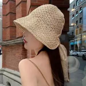 라피아 리본 여성 여행 썬캡 여름 밀짚모자 바캉스 패션 나들이 모두팜