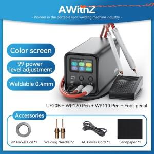 AwithZ UF20B 패러드 커패시터 니켈 스폿 용접기 가정용 AC110~240V 99단계 조절 가능 0.4mm 10.5KW