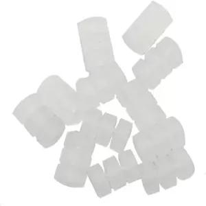 PZRT 12pcs 자전거 케이블 도넛 브레이크 실리콘 링 팔각 오링 프린트 프로텍터 수리 액세서리 투명