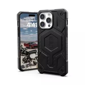 URBAN ARMOR GEAR UAG 아이폰 15 프로 맥스 케이스 6.7인치 모나크 탄소 섬유 내장 자석 MagSafe 충전 프리