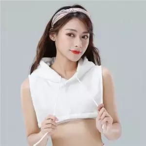 여성 페이크 카라 후드티 넥케이프 캐주얼 페이크 넥카라 후드티 페이크카라 넥카라