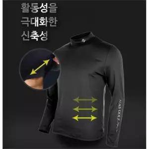 [깨비몰]남자/겨울/기모 반목폴라/발열/신축성/티셔츠 (7563059A)