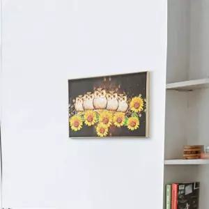 해바라기 부엉이 돈들어오는 행운 그림 금전화 액자 해바라기그림액자 해바라기액자