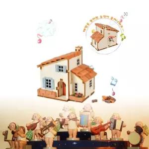 뮤직박스 소품 DIY 태엽오르골 스페인풍 집 만들기 영공방오르골 DIY태엽오르골