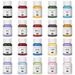 20 가지 30ml 석고 시멘트 착색 안료 DIY 수동 낙서 색상 농축 콘크리트 금형 염료