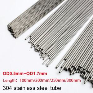 304 스테인레스 스틸 튜브 초극세 외경 0.5mm-1.7mm 벽 두께 0.1mm-0.5mm 마이크로 직경 SUS304