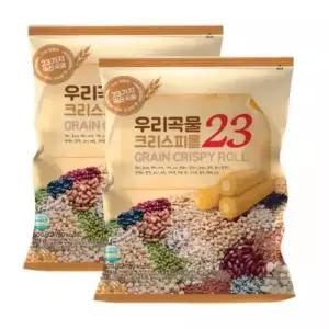 테온셀 우리곡물 크리스피롤 23 국산곡물과자 500g X 2봉지 대용량 사무실 과자 탕비실 간식 개별포장 어르