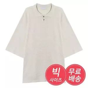 [리빌모아]남자 여름 오버핏 카라넥 반팔 니트티 AC KNH Q015_P423255643