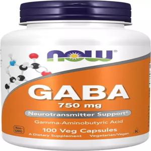 NOW Foods GABA 750mg  캡슐 100개
