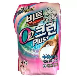비트 O2 크린 플러스 세탁 표백제 1.4kg /세탁보조제/크린플러스/o2