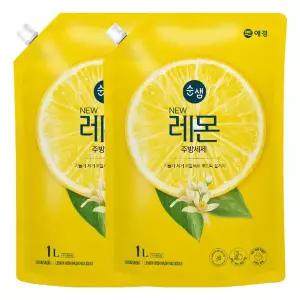 순샘 레몬 주방세제 리필 1L X 2개