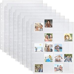 Fuyoo 50 팩 보호 사진 슬라이드 페이지 20개 35mm 탑 로딩 슬리브 3개 링 바인더 1000개 2 X 인치 투명 보관 앨범 리필 프레서버