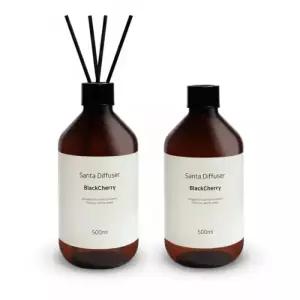 테온셀 산타 대용량 실내 거실 화장실 방향제 디퓨저 블랙체리향 500ml 2개