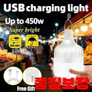 야외용 USB 충전식 LED 램프 전구 고휘도 비상등 걸이형 캠핑 휴대용 랜턴 야간 조명