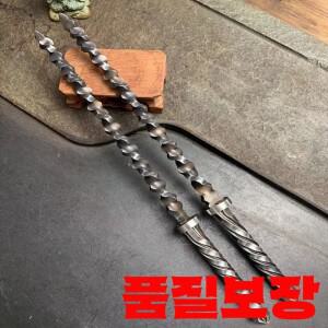 27cm 수제 채찍 트위스트 데스크탑 장식 미니 작은 무기 컬렉션 더블 콜드 도구