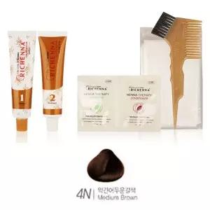 [하프클럽/오티마트]선명한 컬러와 윤기 있는 헤나 염색약 약간어두운갈색