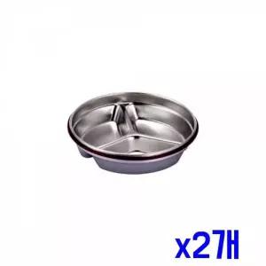 WL 스테인레스 원형 밀폐용기 3호 3구 600ml x2개 WFLPQZ8