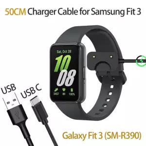 삼성 Galaxy Fit 3 충전기 시계 어댑터 용 50CM USB / C 충전 케이블 코드 마그네틱 Samsung