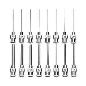 12개박스 8-30G 1인치 304 스테인리스 스틸 바늘 뭉툭한 끝 글루 디스펜싱용 올 메탈