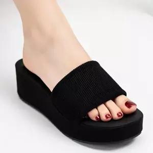 [셀러허브 패션]가벼운 경량 5cm 굽 슬리퍼 여성 데일리 웨지 키높이 (49449979)