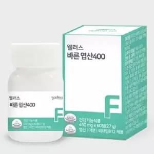 건강식품 보조식품 바른 엽산 400 60정 KS웰러스