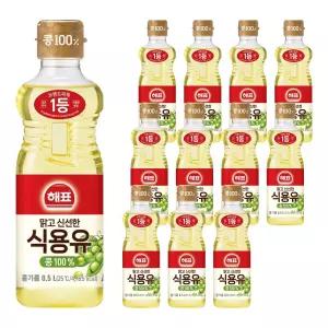 사조 해표 콩기름 식용유, 500ml, 12개
