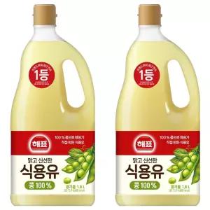 (1+1) 해표 콩기름 식용유, 1.8L, 2개 2Set