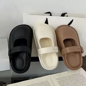 여름신발 여성 3컬러 경량슬리퍼 둥근코 귀여운 아쿠아슈즈 뮬