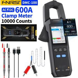 누설전류계 측정기 FNIRSI DMC100 디지털 미터 600A AC 기록 곡선 NCV 측정 클램프 9999 카운트 TRMS 충전식 멀티미터