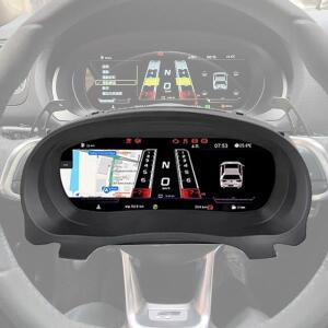 스마트 미터 LCD 속도계 디지털 대시보드 패널 가상 계기판 클러스터 콕핏 (폭스바겐 골프 6 폴로 GTI 2008