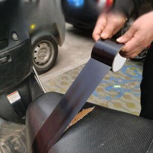 접착식 전기 자동차 시트 수리 테이프 방수 고점도 블랙 가죽 보조  자전거 액세서리 1롤 55cm