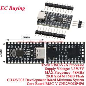 10Pcs1pc CH32V003 개발 보드 최소 시스템 코어 RISC-V 32 비트 칩 마이크로 컨트롤러 MCU 모듈