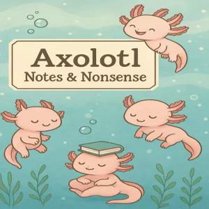 Axolotl 노트 넌센스 소녀 소년 학생 또는 동물 를 위한 귀여운 구성 파스텔 그림 그리기 양서류 테마 문구