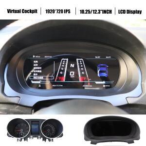 디지털 가상 계기판 클러스터 VW 폴로 파사트 CC B8 골프 티구안 시로코 제타 T6 아마록 대시보드 속도계
