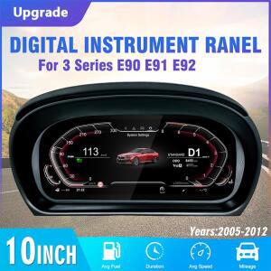 디지털 계기판 클러스터 대시보드 3 시리즈 구형 E90 E91 E92 E93 LCD 패널 가상 콕핏 속도계 타코미터 E87