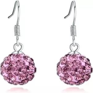 Bellitia Jewelry 레드/베/바이올렛/블랙/화이트/핑크 크리스탈 디스코 볼 클레이 비즈 샹발라 롱 태슬