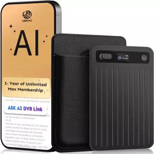 UMEVO 노트 플러스 AI 음성 녹음기 무제한 전사 및 요약 케이스가 포함된 64GB 기기 앱 제어 통화 강연