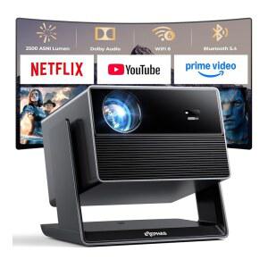 WiFi 및 블루투스가 지원되는 ELEFAS 스마트 4K 넷플릭스 / 프라임 비디오 유튜브와 호환 270 회전 가능 AI