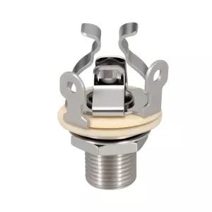 스피커 풋 스위치 오디오 앰프 및 악기를 위한 Washer Lock Nut 풀 컨택트 메탈 일렉트릭 기타와 Silver 4