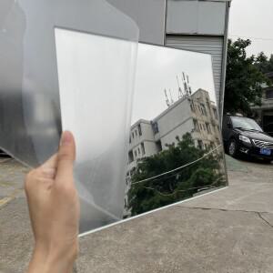 직사각형 실버 릴 거울 시트 무해한 웨딩 코스터 디스플레이  소품 홈 호텔 벽 DIY 장식 5mm 두께