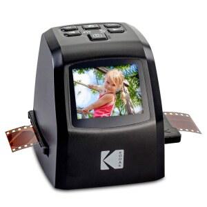 코닥 kodak 미니 디지털 필름 및 슬라이드 스캐너 u2013 35mm 126mm 110mm 슈퍼 8mm 필름을 22MP JPEG 이미지로 변환합니다 u2013에는 2.4인치 LCD 화면 이지로드 어댑터가 포함되어 있습니다