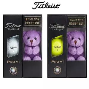 타이틀리스트 Pro V1 1줄 3개입 + 곰돌이 티꽂이 선물세트