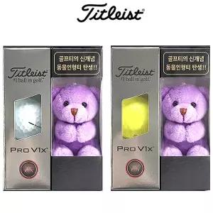 타이틀리스트 Pro V1x 1줄 3개입 + 곰돌이 티꽂이 선물세트