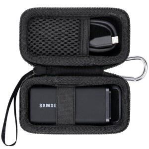 삼성호환 T5 EVO 휴대용 SSD 1세대 외장 솔리드 스테이트 드라이브와 호환되는 co2CREA 하드 케이스