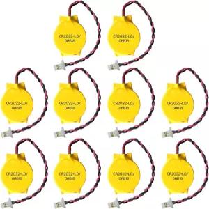 EEMB 10PACK 3V CR2032 CMOS 배터리 와이어 리드 및 nwa R1 M18 영역51 M9700용 MOLEX 커넥터 컴퓨터 교체